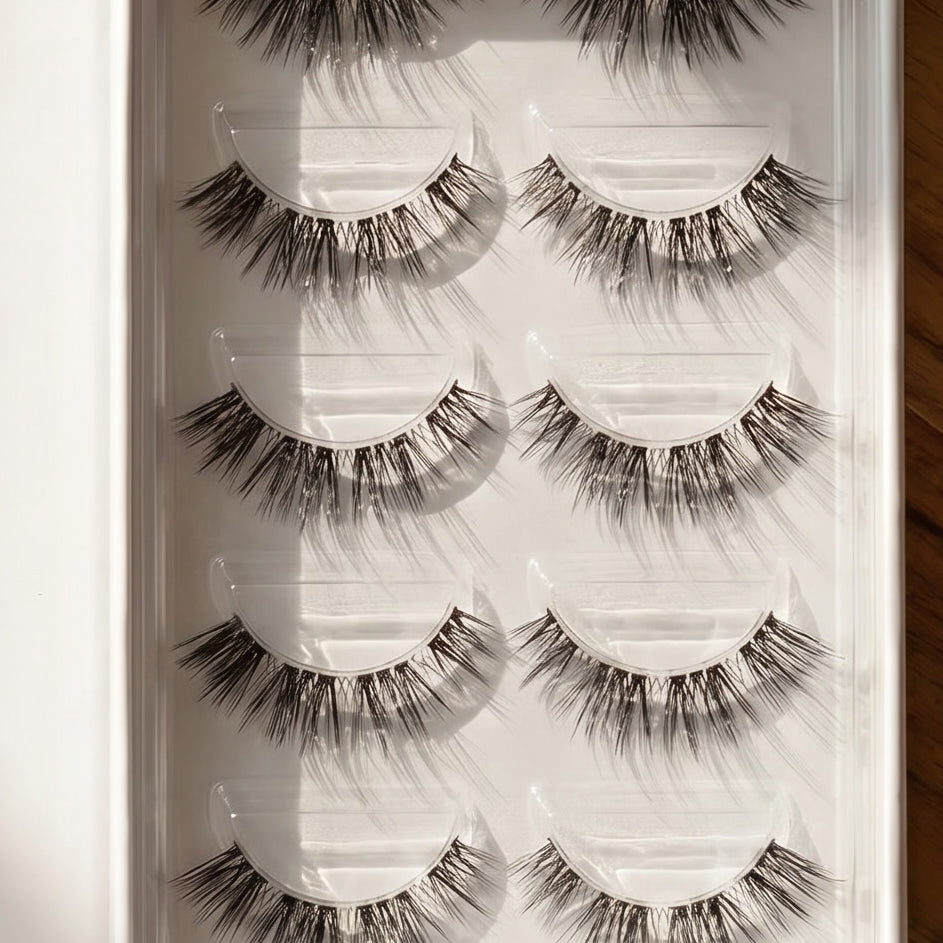 Offene VOLUME Lash Box mit 5 fertigen Lash Sets